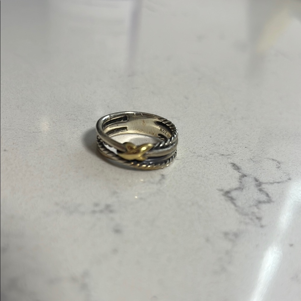 David Yurman Silver and Gold Contemporary Rings